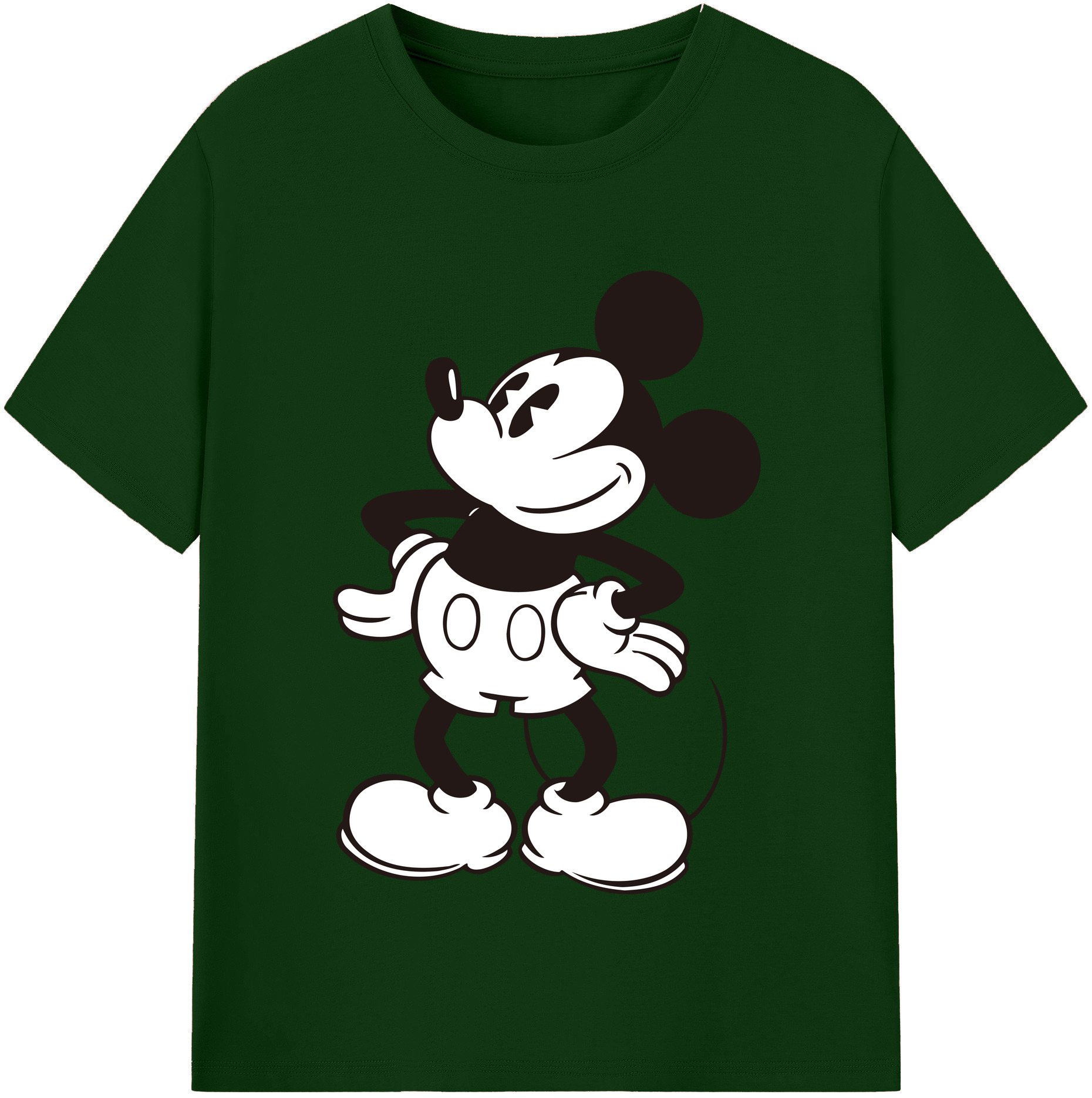 （画像用） ミッキーマウス Mickey Mouse 綿100％半袖Tシャツ（フロントプリント）